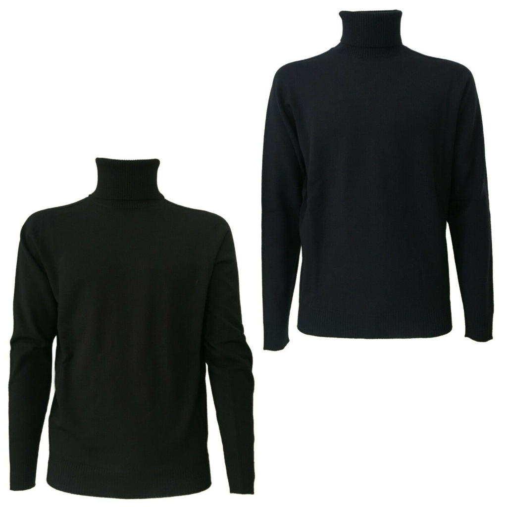 ALPHA STUDIO Maglia uomo collo alto mod AU-1161G 100% lana Merino Extrafine