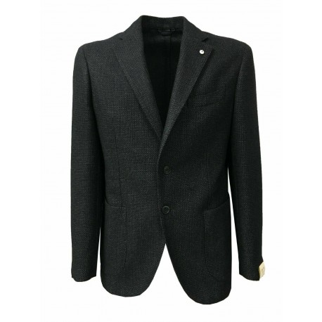 L.B.M 1911 giacca uomo blu fantasia 63% lana 23% poliestere 14% poliammide