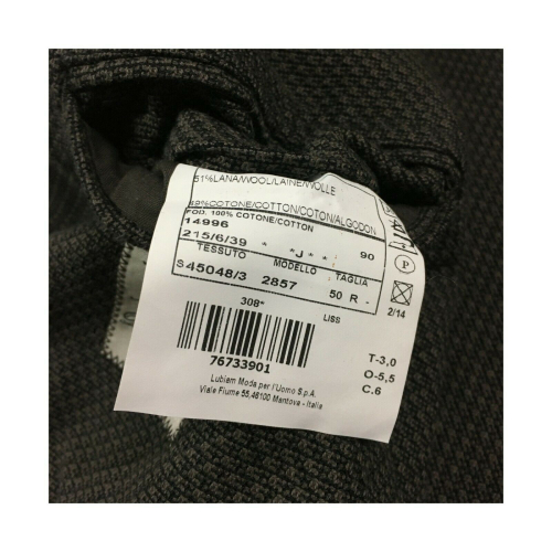 L.B.M. 1911 unlined jacket man 51% wool 49% cotton slim fit brown mod 2857
