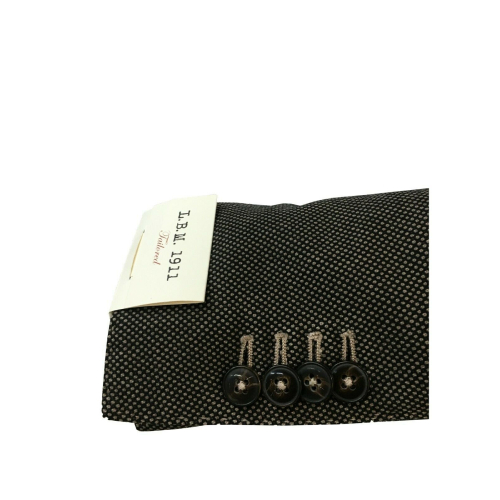 L.B.M 1911 giacca uomo operata beige / nero sfoderata slim 50% cotone 25% poliestere 25% viscosa 
