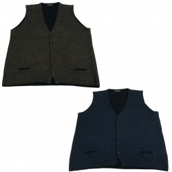 FERRANTE gilet uomo lana/cashmere con taschine art 42U36402 MADE IN ITALY