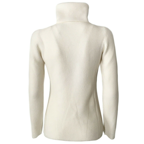 FLY3 Maglia donna collo alto 100% cashmere + 100% cotone art MD636 MADE IN ITALY