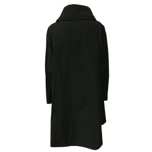 JO.MA women coat black unlined taffettas mod TR10 255 MADE IN ITALY
