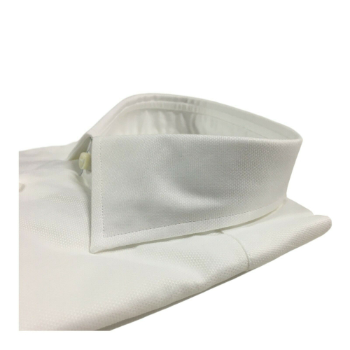 BRANCACCIO man shirt slim long sleeve white 100% cotton oxford mod GIO KS67001