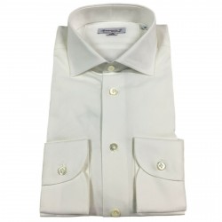 BRANCACCIO camicia uomo oxford leggero slim manica lunga bianco mod GIO’ AB64501