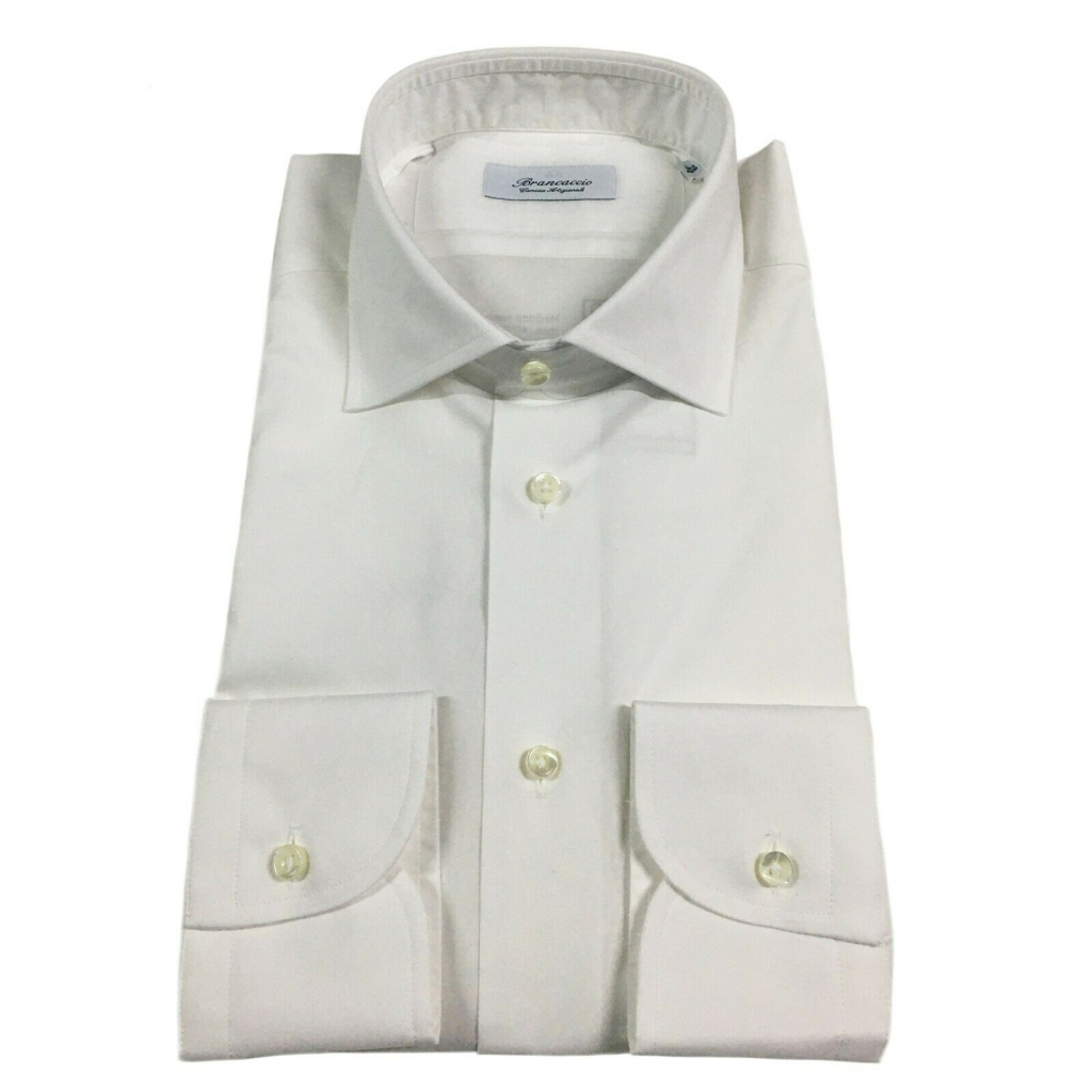 BRANCACCIO camicia uomo slim manica lunga bianco 100% cotone mod GIO’ KS66201 BRANCACCIO camicia uomo slim manica lunga bianco 100% cotone mod GIO’ KS66201