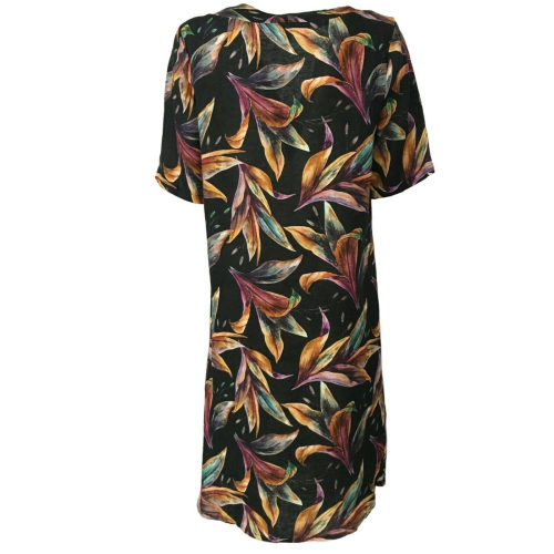 LA FEE MARABOUTEE women's dress art FC3232 100% linen MADE IN ITALY