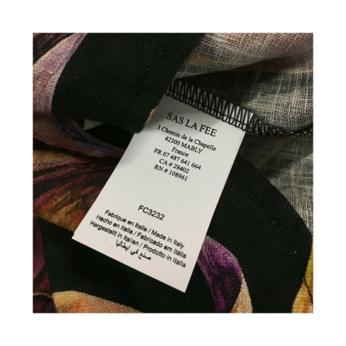 LA FEE MARABOUTEE women's dress art FC3232 100% linen MADE IN ITALY