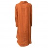 HUMILITY Women's orange dress art HB1009 100% linen MADE IN ITALY