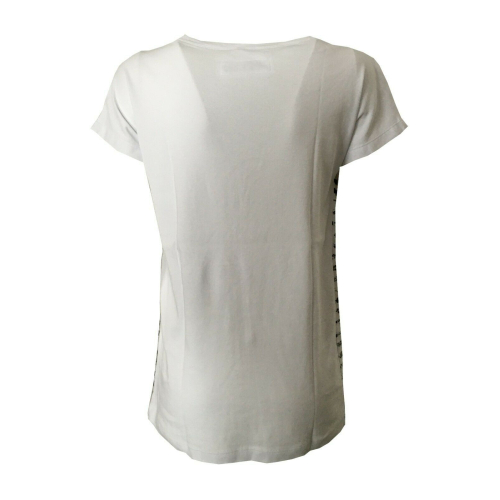 TADASHI t-shirt donna righe con stampa mod TPE194174 100% cotone MADE IN ITALY