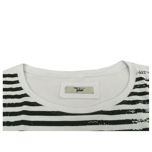 TADASHI women's striped t-shirt with print mod TPE194174 100% cotton MADE IN ITALY