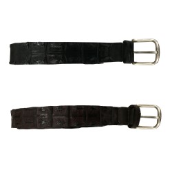 MANIERI man baby crocodile belt height 3 cm 100% leather MADE IN ITALY