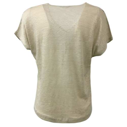 LA FEE MARABOUTEE T-shirt donna fantasia mod FC3011 100% cotone + 100% lino