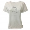 HUMILITY T-shirt donna bianca mezza manica mod HB1134 100% cotone MADE IN ITALY