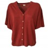 DES PETITS HAUTES women's cardigan 100% linen mod BOUDY