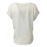 PENNYBLACK women's WHITE t-shirt with dropped sleeve and mod applications REDDITO 100% cotton