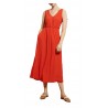 PENNYBLACK long woman dress in coral crépon sleeveless mod MAFALDA 100% viscose