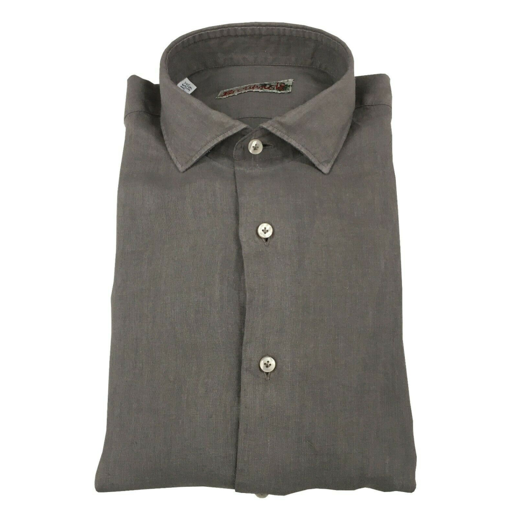BROUBACK camicia uomo manica lunga mod NISIDA LINO 100% lino BROUBACK camicia uomo manica lunga mod NISIDA LINO 100% lino