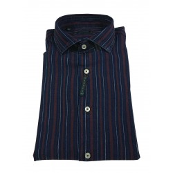 BROUBACK camicia uomo manica lunga righe larghe WASHED NISIDA N27 col 88 Made in Italy