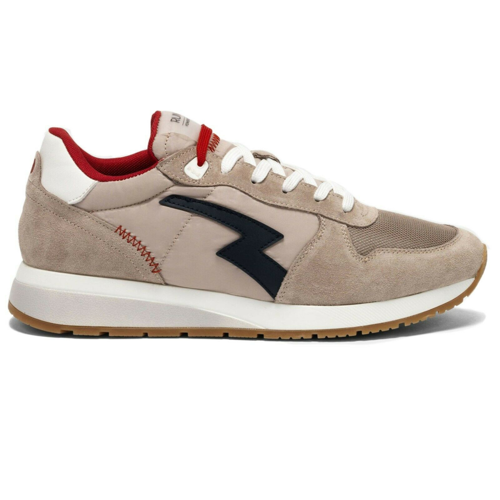 RUN2ME man's sneakers white leather and fabric mod BLAST RUN2ME man's sneakers white leather and fabric mod BLAST