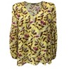 HANITA woman long sleeve blouse yellow dark brown / fuchsia pattern H.M2101.2795 MADE IN ITALY