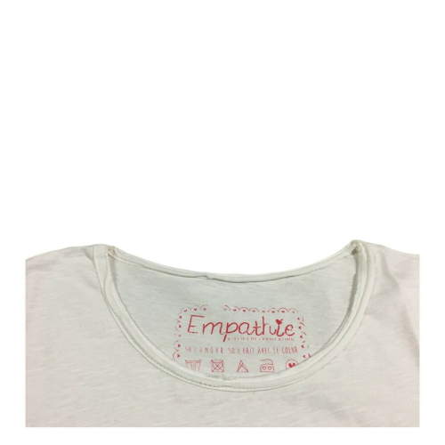 EMPATHIE T-shirt donna panna mezza manica mod 2003 100% cotone MADE IN ITALY