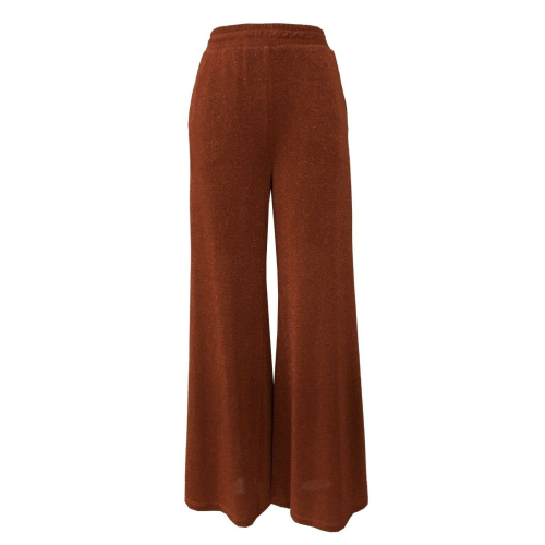 BE LIMOUSINE palazzo pants woman striped black / rust / platinum / pink mod LP005LR ASIA MADE IN ITALY