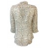 BROUBACK woman shirt 3/4 sleeve White polka dot Beige mod TASHA N31 MADE IN ITALY