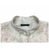 BROUBACK camicia donna manica 3/4 bianca fantasia Beige collo coreano TASHA KOREA N32 MADE IN ITALY