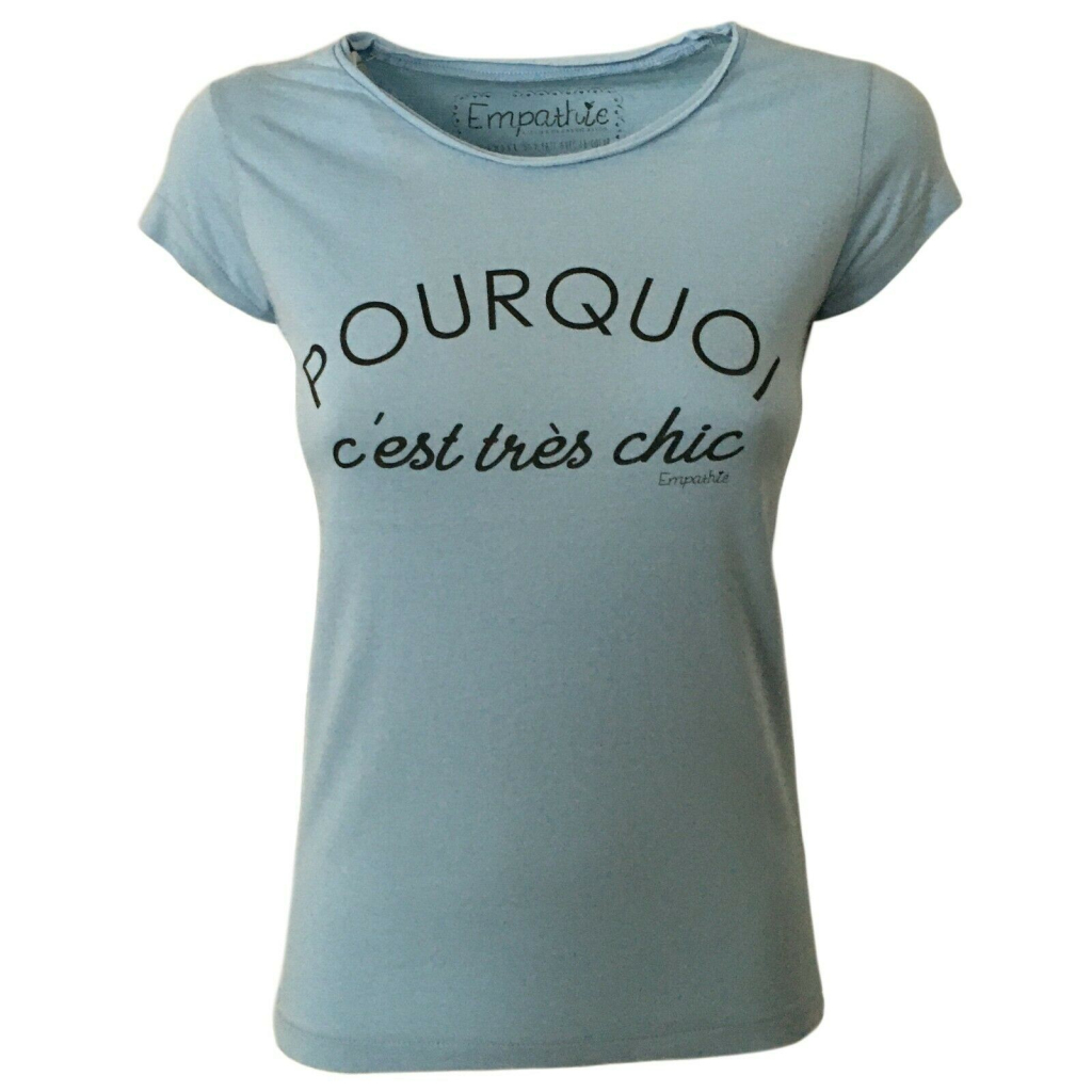 EMPATHIE women's t-shirt light blue mod 0105 100% cotton MADE IN ITALY EMPATHIE women's t-shirt light blue mod 0105 100% cotton MADE IN ITALY