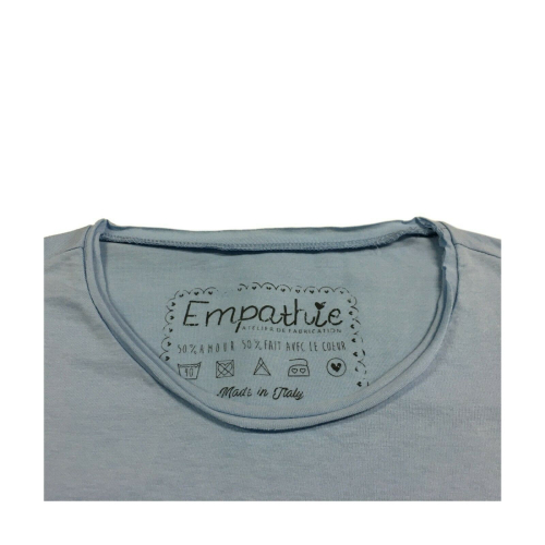 EMPATHIE  women's t-shirt light blue mod 0105 100% cotton MADE IN ITALY