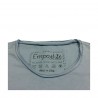 EMPATHIE T-shirt donna celeste mezza manica mod 0105 100% cotone MADE IN ITALY