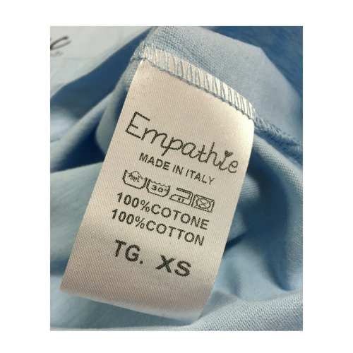 EMPATHIE  women's t-shirt light blue mod 0105 100% cotton MADE IN ITALY