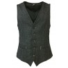 L.BM 1911 men gray/black vest 45% cotton 40% wool 15% polyamide mod 1421