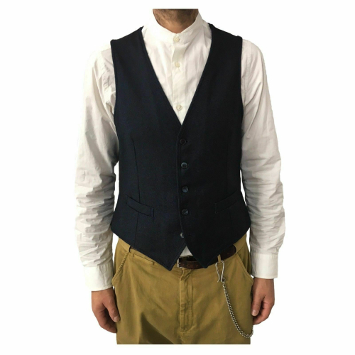 L.B.M 1911 gilet uomo grigio 45% cotone 40% lana 15% poliammide mod 1421