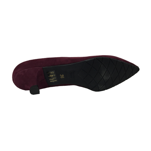 UPPER CLASS scarpa donna tacco a rocchetto cm4 rivestito camoscio bordeaux M504