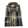 MGF 965 camicia manica lunga con taschino a quadri madras grigio/moro/giallo  mod 10.TG.L 901336