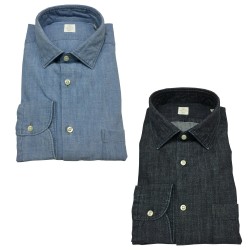 MGF 965 man shirt light denim long sleeve with pocket mod 10.TG.L 901401