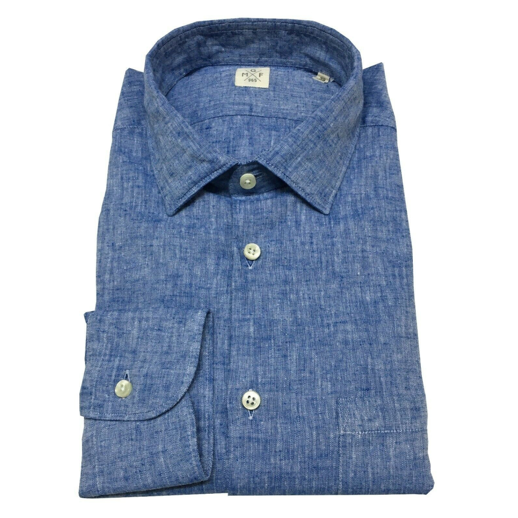 MGF 965 man shirt light denim long sleeve with pocket mod 10.TG.L 901401 MGF 965 man shirt light denim long sleeve with pocket mod 10.TG.L 901401