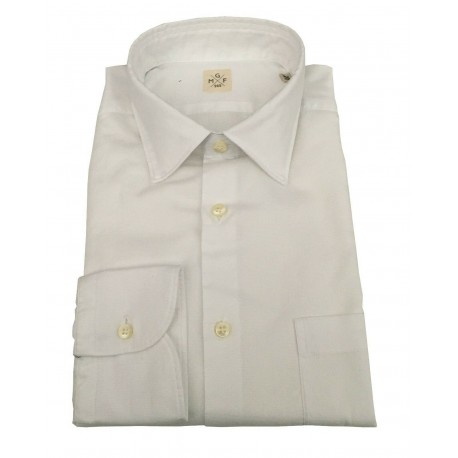 MGF 965 camicia uomo manica lunga con taschino bianca 10.TG.L 901106