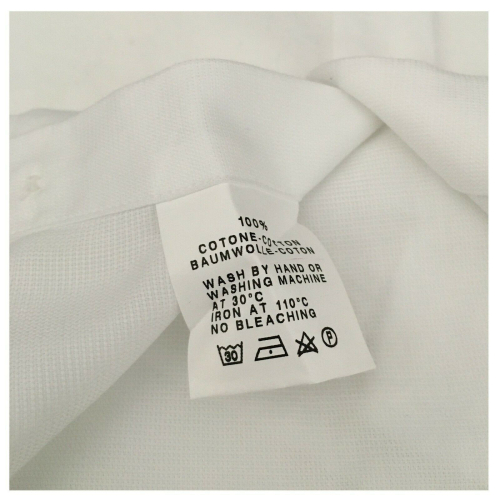 MGF 965 camicia uomo manica lunga con taschino bianca 10.TG.L 901106