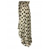 TRY ME FIRENZE woman dress, dropped sleeve, beige black polka dot mod 6000 / 35ST 100% polyester MADE IN ITALY