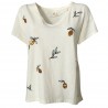 DES PETITS HAUTS T-shirt donna con applicazioni e ricami mod KANIPSO 100% cotone