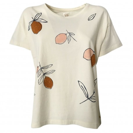 DES PETITS HAUTS women's t-shirt ecru 100% cotton mod HECTOR