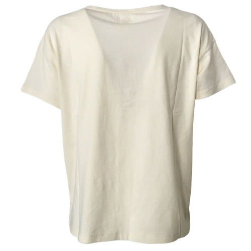 DES PETITS HAUTS T-shirt donna manica corta ecru mod HECTOR 100% cotone