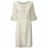 LA FEE MARABOUTEE women's dress sangallo white art FC3432 100% cotton MADE IN ITALY