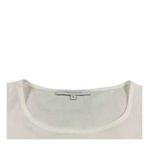 LA FEE MARABOUTEE Abito bianco sangallo mod FC3432 100% cotone MADE IN ITALY