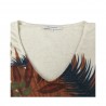 LA FEE MARABOUTEE T-shirt donna lino svasata mezza manica mod FC3575