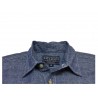 MANIFATTURA CECCARELLI shirt man chambray blue mod 703 QA 45% cotton 55% linen
