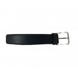 MANIERI cinta uomo blu fibbia zama alt cm 3.5 100% pelle MADE IN ITALY